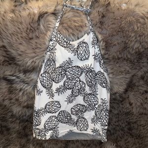 Adorable two in one reversible halter top!